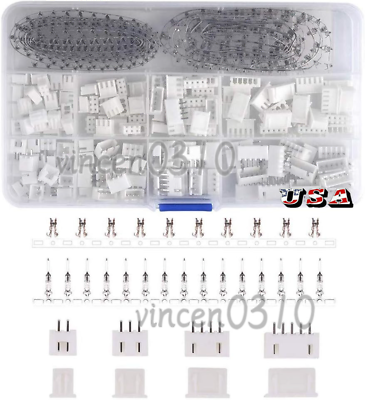 #ad 560Pcs 2 5Pin JST XH 2.54mm Wire Male Female Housing Connector Bare Terminal Kit $12.59