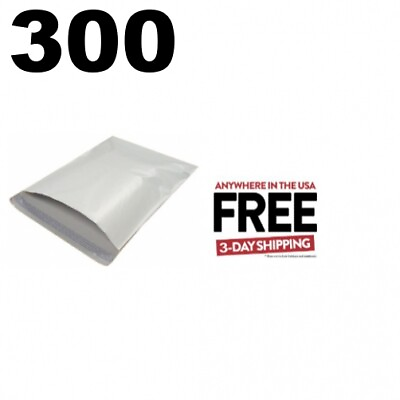 #ad 300 #1 White 6 x 9 Poly Mailers ** 1 3 DAY $21.75