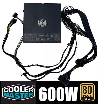 #ad Cooler Master 600W ATX PSU Gaming Computer Power Supply 80Plus Gold Certified $45.88