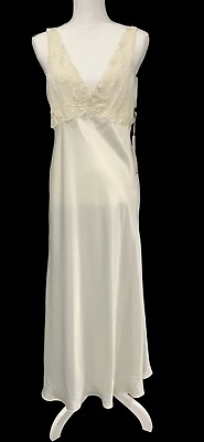 #ad Vintage nightgown Flora Nikrooz Collection Bridal Nightgown IVORY LINGERIE new $75.00