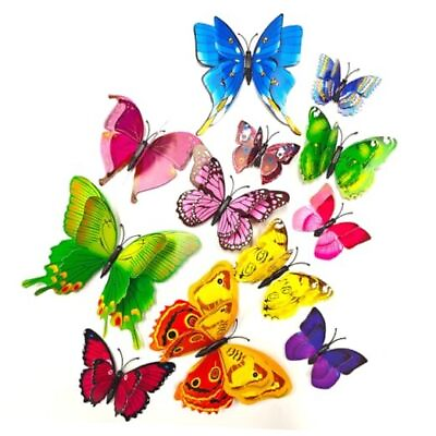 #ad Butterfly Wall Decals 3D Butterflies Removable Mural Wall 60pcs style1 $19.70