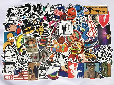 #ad Pack of 100 200 300 500 Random Skateboard Notebook Laptop Vinyl Sticker $30.99