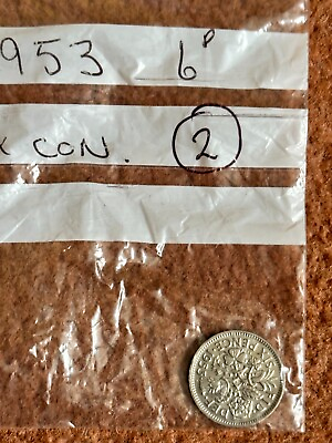 #ad Sixpence 6d Coins Brilliant Circulated Shiny King George 6th Queen Elizabeth 2nd GBP 2.95