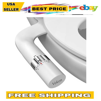 #ad Ultra Slim Dual Nozzle Bidet Attachment for Toilet Silver $53.98