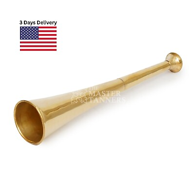 #ad Solid Brass Horn Fox Hunting Horn Shooting Horn Free Ship US $38.50