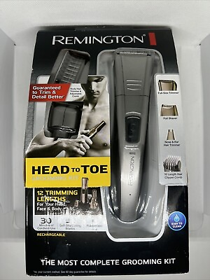 #ad Remington Head to Toe Grooming Kit Nose Ear Body Hair Neck Rechargeable Trimmer $25.59