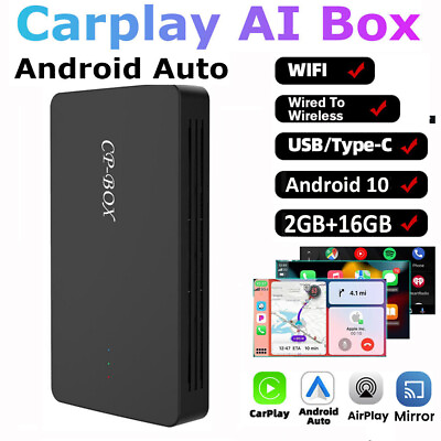 #ad US Wireless Carplay AI box Android Auto Adapter Converter w Netflix YouTube WIFI $52.99
