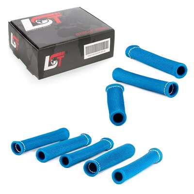 #ad 8x Protective Case Glass Fiber Heat Steckerschutz Spark Plug Blue for Fiat $38.01
