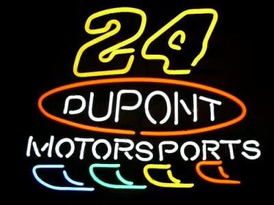 #ad New NASCAR 24 DUPONT MOTOE SPORTS Neon Sign 24quot;x20quot; Lamp Poster Real Glass $220.49