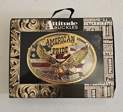 #ad Montana Silversmiths Attitude Soaring Eagle Heritage Belt Buckle American Pride $49.95