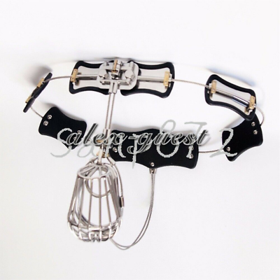 #ad Male Stainless Steel Adjustable Size Chastity Belt T style Lock Chastity Device $149.72