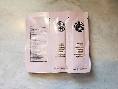 #ad Oribe Serene Scalp Shampoo And Conditioner Duo 7 mL Pack Of 5 Sample Packet Sets $15.19