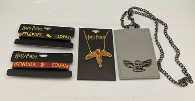 #ad Harry Potter Accessory Collection Gryffindor Bracelets Necklace Card Wallet $17.49