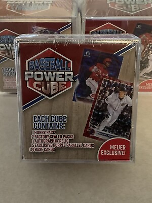 #ad ⚾️ NEW Meijer Exclusive Baseball Power Cube. W packs Purple Parallel Auto?⚾️ $44.99