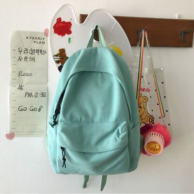 #ad Large Capacity Backpack Bags Solid Color Travel Backpack School Bags Student AU $32.86