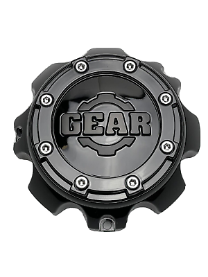#ad Gear Gloss Black W Matte Black Logo Wheel Center Cap 1850L166 8H $49.99