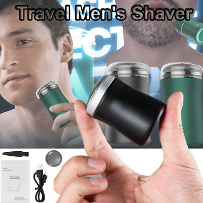 #ad Smallest Electric Travel Shaver Portable Mini Pocket Size Rotary Razor for Men $10.99