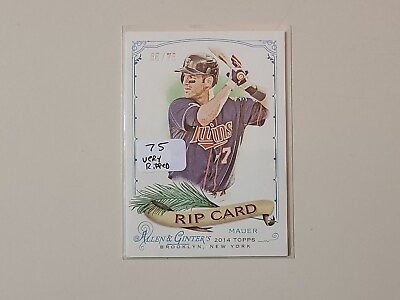 #ad Joe Mauer 2014 Topps Allen amp; Ginter Rip Card **CARD IS RIPPED** #d 55 75 $3.32