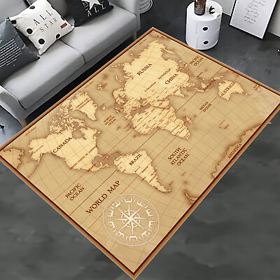 #ad vintage World Map cartography Concept Rug Ancient World Map $99.00