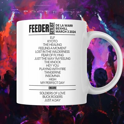 #ad Feeder De La Warr Bexhill March 3 2024 Setlist Mug GBP 42.49