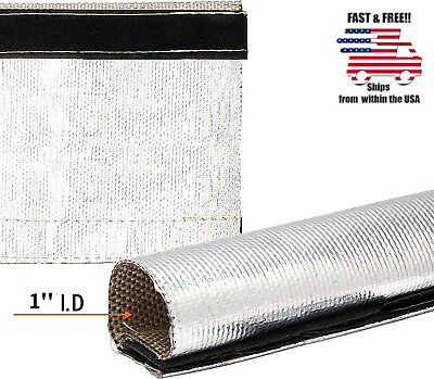 #ad 1quot; ID Metallic Heat Shield Sleeve Insulated Wire Hose Cover Wrap Loom Tube 10 Ft $19.42
