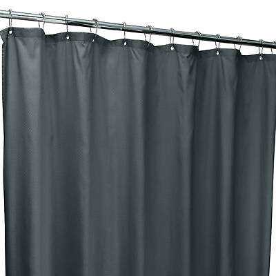 #ad Bath Bliss Microfiber Soft Touch Diamond Design Shower Curtain Liner in Charcoal $23.48