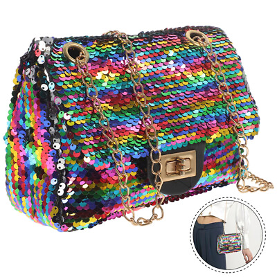 #ad Shining Single Shoulder Bag Fashionable Leisure Colorful Storage Bag for Female $15.98
