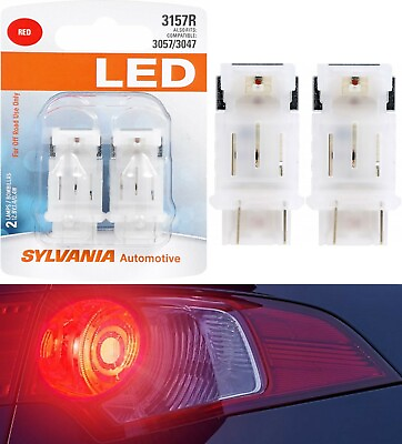 #ad #ad Sylvania LED Light 3157 Red Two Bulbs Brake Stop Tail Park Rear Replace Lamp Fit $20.00