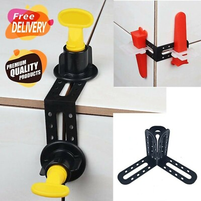 #ad 25Pcs Tile Leveling System Angle Leveler Male Spacers Clips Wall Floor Reusable $10.32