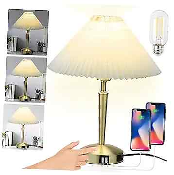 #ad Touch Bedside Table Lamp Modern Small Lamp for Bedroom Living Room Gold $40.50