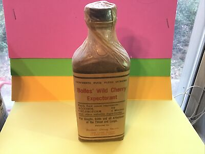 #ad N.O.S. Antique Meds Bottle. UNOPENED Screw topped Cork lined And Wax wrapped $100.00