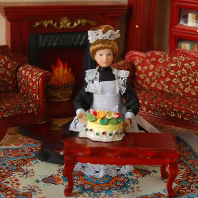 #ad 1:12 Miniature Mini Victorian Doll Model Housemaid Dollhouse DecorationB^MF $6.73