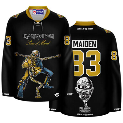 #ad Iron Maiden Piece of Mind SUB Hockey Jersey $149.95