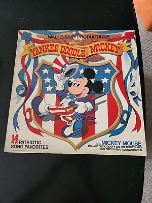#ad Walt Disney Productions Yankee Doodle Mickey Mouse Vinyl Record 1980 Vintage $14.00
