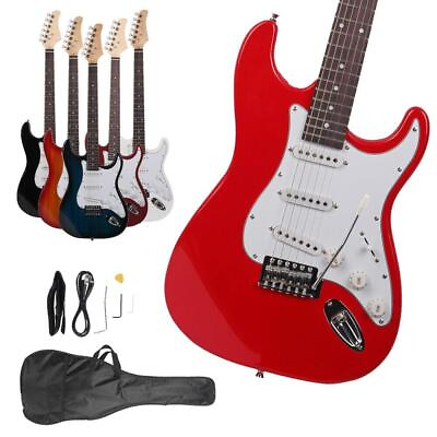 #ad New Colorful Electric GuitarStrapCordGigbag Beginner Pack Accessories $67.79