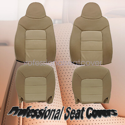 #ad For 03 06 Ford Expedition Driver Passenger PERF Bottom Top Seat Cover Tan US $145.99