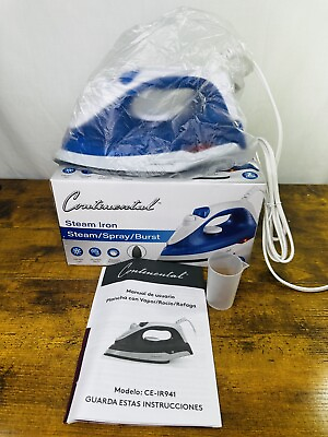 #ad CONTINENTAL STEAM IRON WITH STEAM SPRAY amp; BURST FEATURES NEW IN BOX $17.00