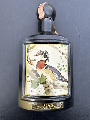 #ad 750 ml Kentucky Whiskey A Blend Empty Beam Bottle Wood Duck Lockhart Decanter $19.99
