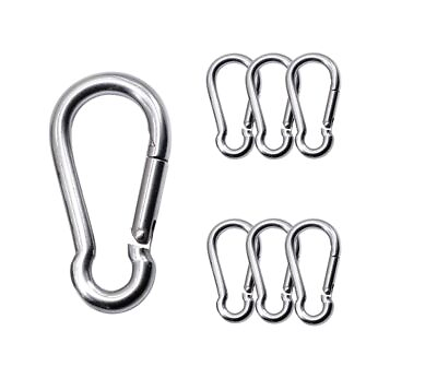 #ad 6Pcs Spring Snap Stainless Steel Hook Carabiner 2.36 Inch for Outdoor Sport B... $13.39