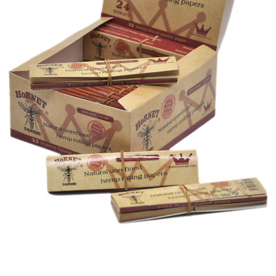#ad HORNET Natural King Size Rolling Papers With Filter Tip Full Box 24 Booklets $25.39