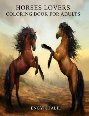 #ad Horses Lovers: Horse Coloring Book For Adults 53 Horses $12.28
