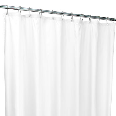 #ad Bath Bliss Microfiber Soft Touch Diamond Design Shower Curtain Liner in White $23.78