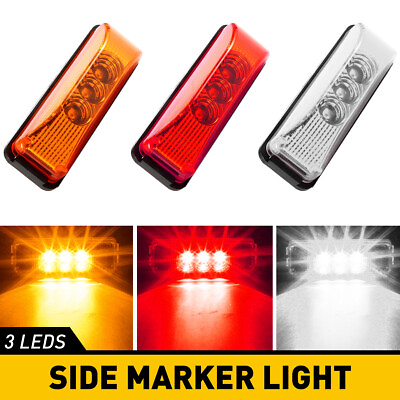 #ad 4x Amber LED Side Marker Lights RV Truck Trailer Clearance Light Waterproof EOA $23.99