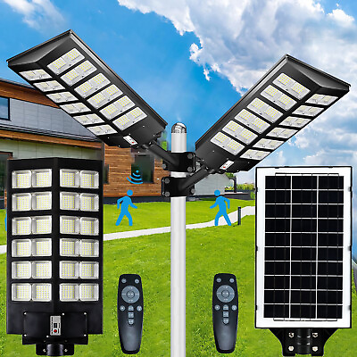 #ad 6000W Upgraded Solar Street Lights Outdoor for Yard Countryside Suburbs 2PACK $232.55