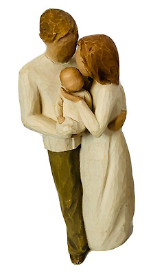 #ad 2006 Demdaco Willow Tree quot;OUR GIFTquot; Susan Lordi Mom Dad Baby 9quot; Sculpture $34.00