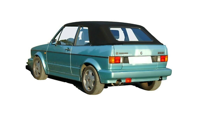 #ad Fits Volkswagen Rabbit Cabriolet 1980 1994 Convertible Soft Top Black TWILL $287.10