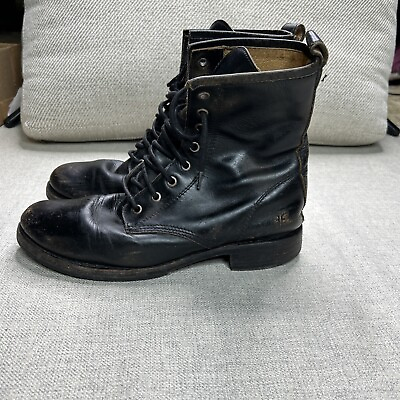 #ad Mens Frye Boots Sz 9.5 Heavy Distressed Lace Up Vtg Boots Combat Engineer Biker $125.98
