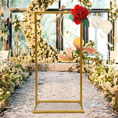 #ad Wedding Arch Backdrop Metal Stand Archway Flower Balloon Wedding Decorative Rack $45.61