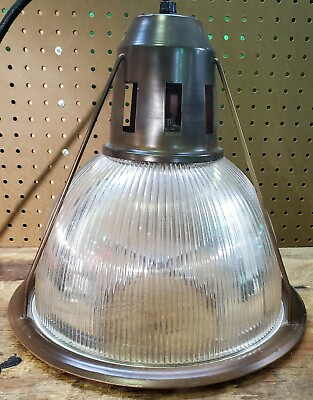 #ad Vintage Hi Lite Classic Deep Bowl Shade 15” ceiling Light industrial Luminaire $154.99