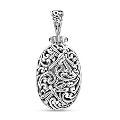 #ad BALI LEGACY Dragonfly Filigree Pendant Necklace Women 925 Sterling Silver 6.8 g $43.62